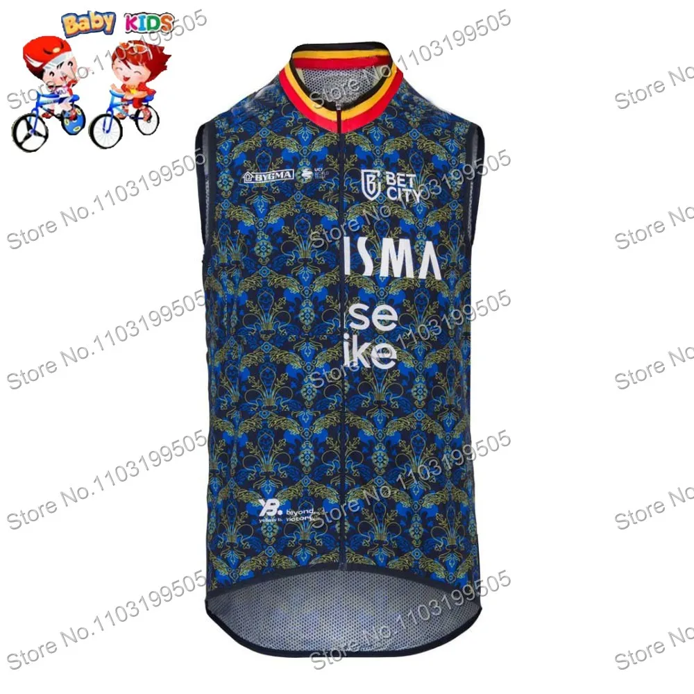 Kids France Tour Belgium Cycling Vest 2024 TDF Windbreaker Summer Wind Vest Boys Bike Bicycle Children Jersey Sleeveless MTB