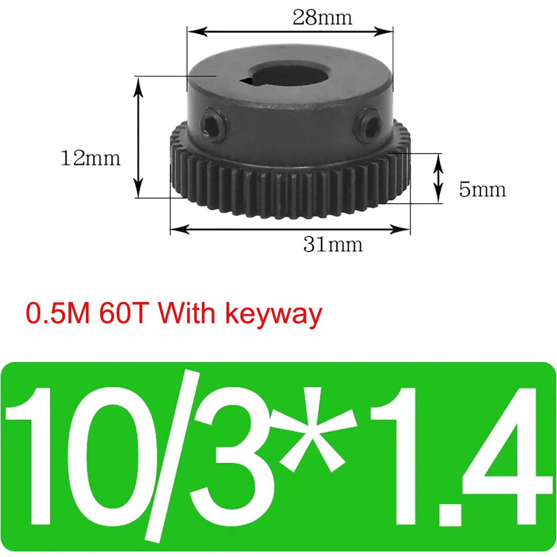 

1 шт. 0,5 M-60T с отверстием Keyway 8/10/12/14/15 мм 0,5, редуктор двигателя с прямым зубчатым редуктором 45 #, стальная черная механическая коробка передач