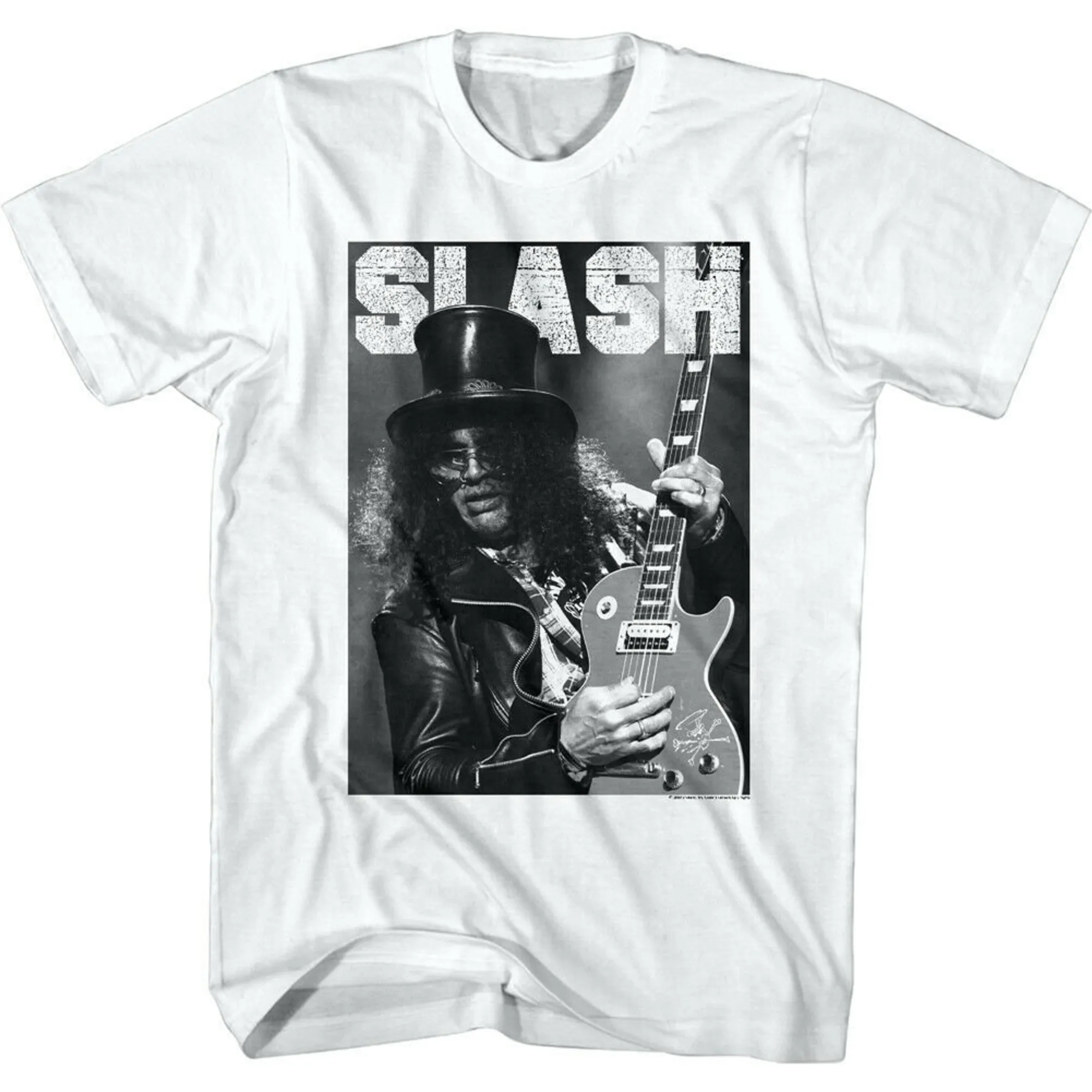 Slash Shredding Guitar Men's T Shirt Rock Star Guns N Roses Guitarist Graphic Tee Vintage Music Concert GnR Rock Legend TShirt