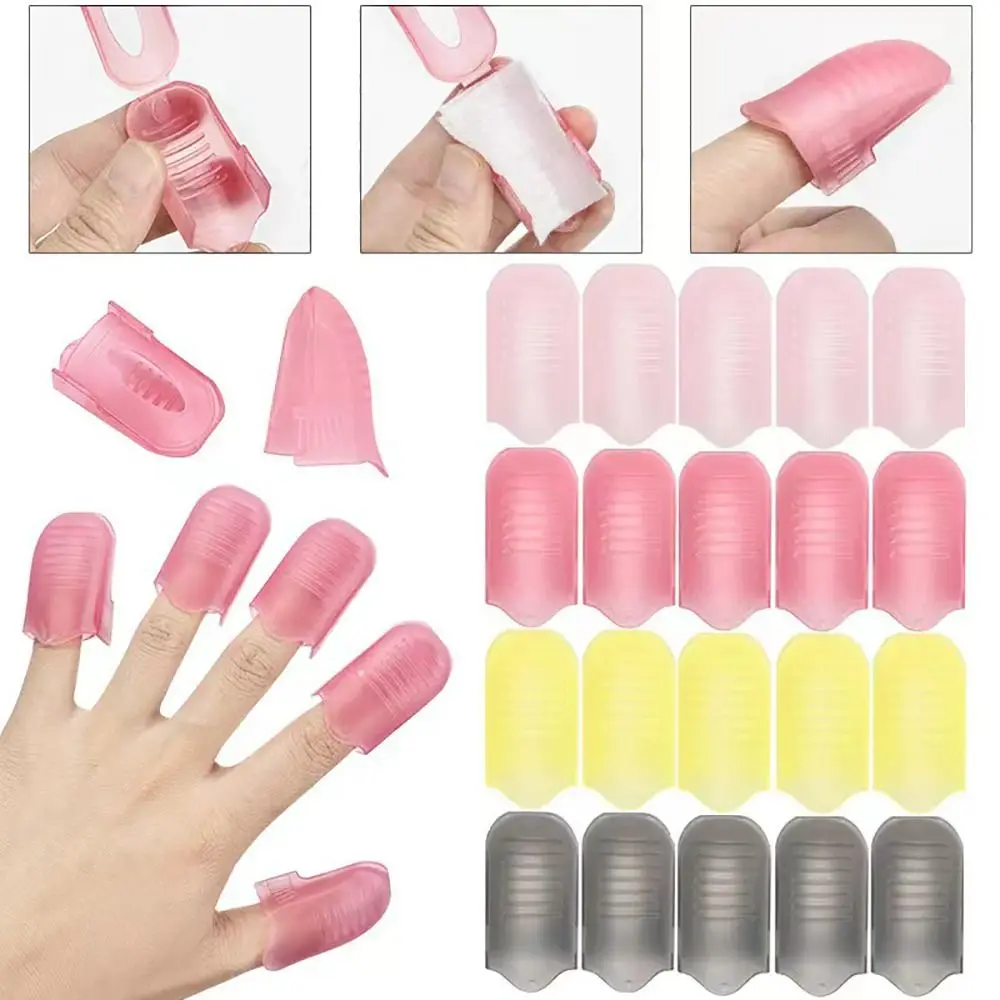 Reemplazo de uñas reutilizable, tapa para remojar, suministros para uñas, Clips removedores de manicura ajustables, herramientas de manicura antideslizantes