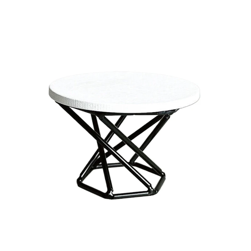 

[JN] 1:12 Dollhouse Miniature Coffee Table Tea Table Side Table Furniture Home Model Decor Toy Doll House Accessories