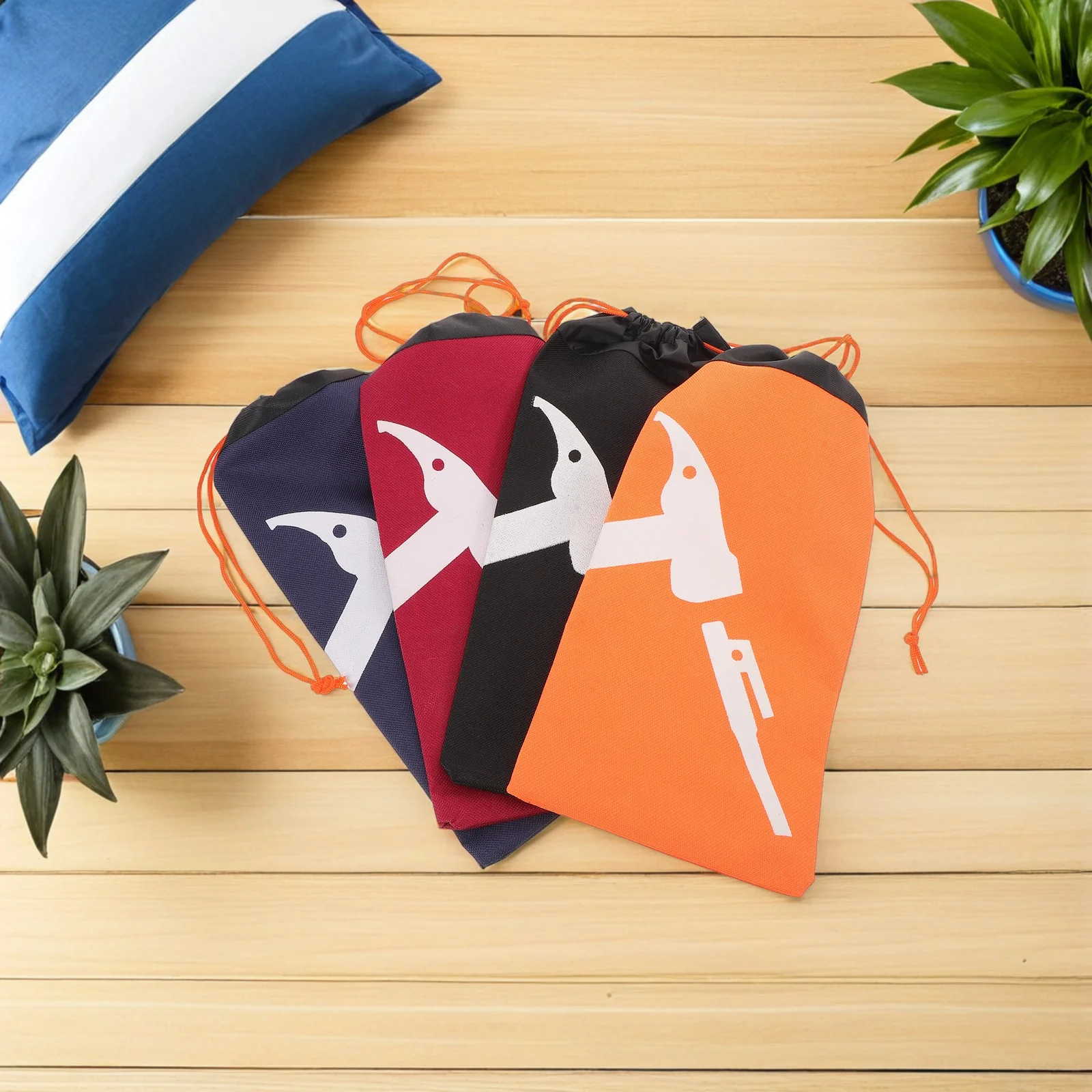 

4pcs Outdoor Tool Kit Waterproof Tent Stake Durable Camping Peg Organizer For Hiking Backpacking Tent Peg Storage Bag Camping