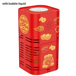 Fireworks Bubble Machine with LED Lights Automatic Sparklers Bubbles Toy Bubble Blower for Kids Party Chinese New Year Decor