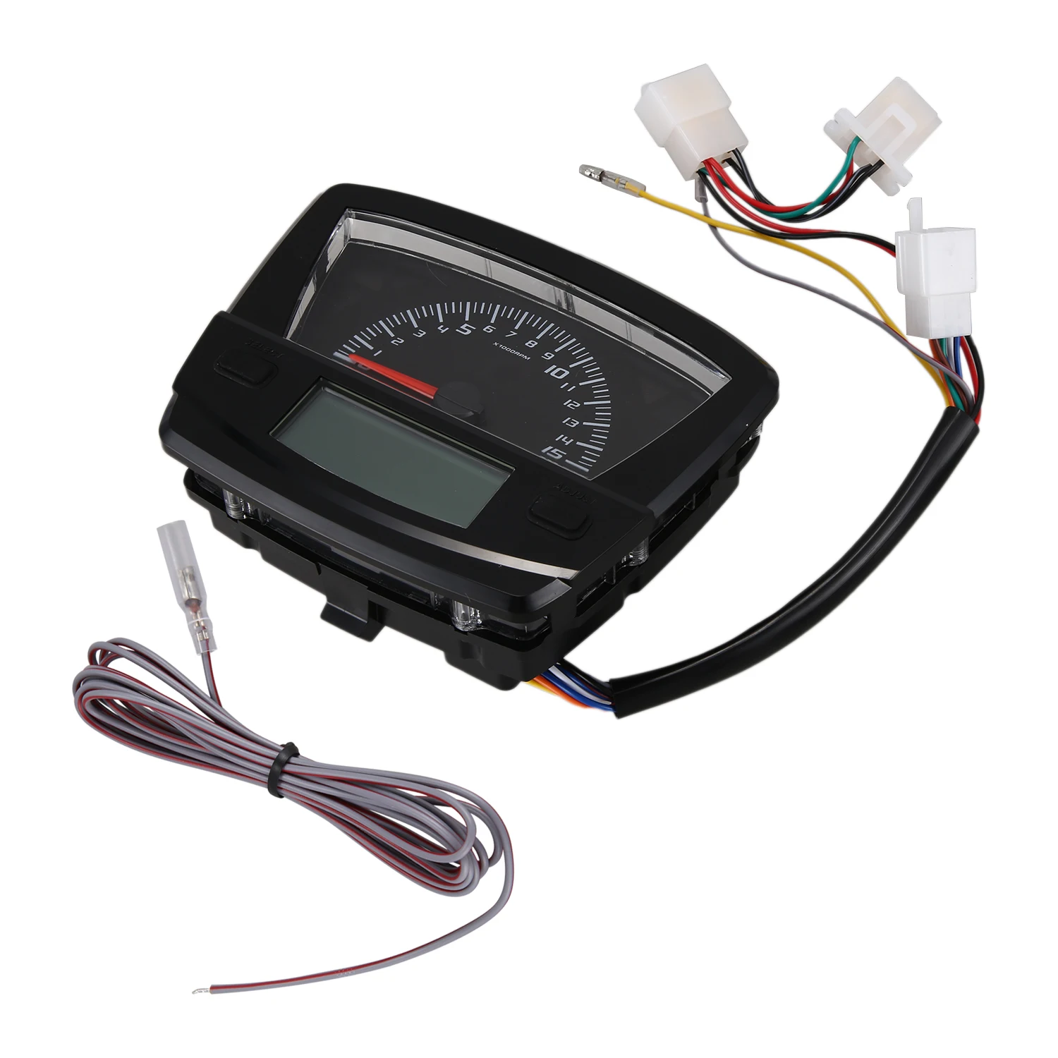 Universal 12V Digital Motorcycle Odometer LCD Meter Speedometer Tachometer Gauges