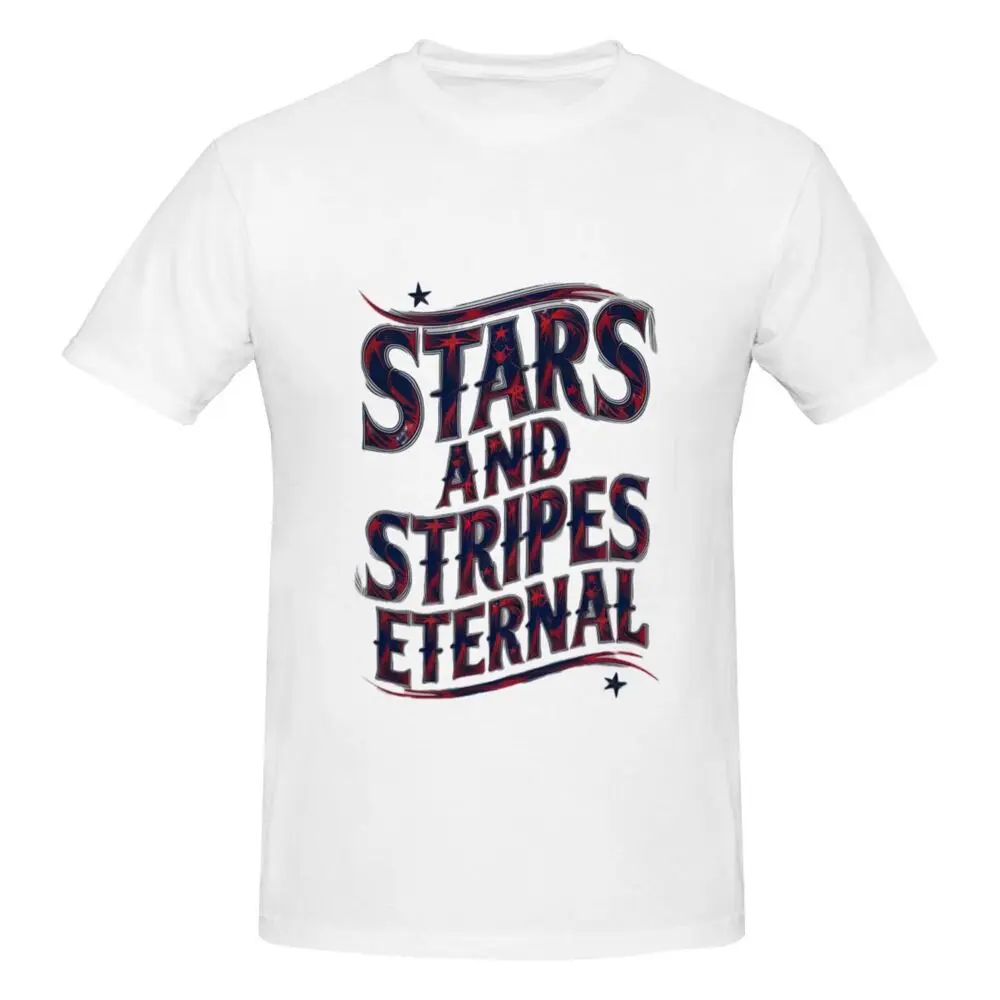 Eternal Stars and Stripes Creative Graphic Men's T-Shirt  Tees High Quality 100%Cotton Short Sleeve