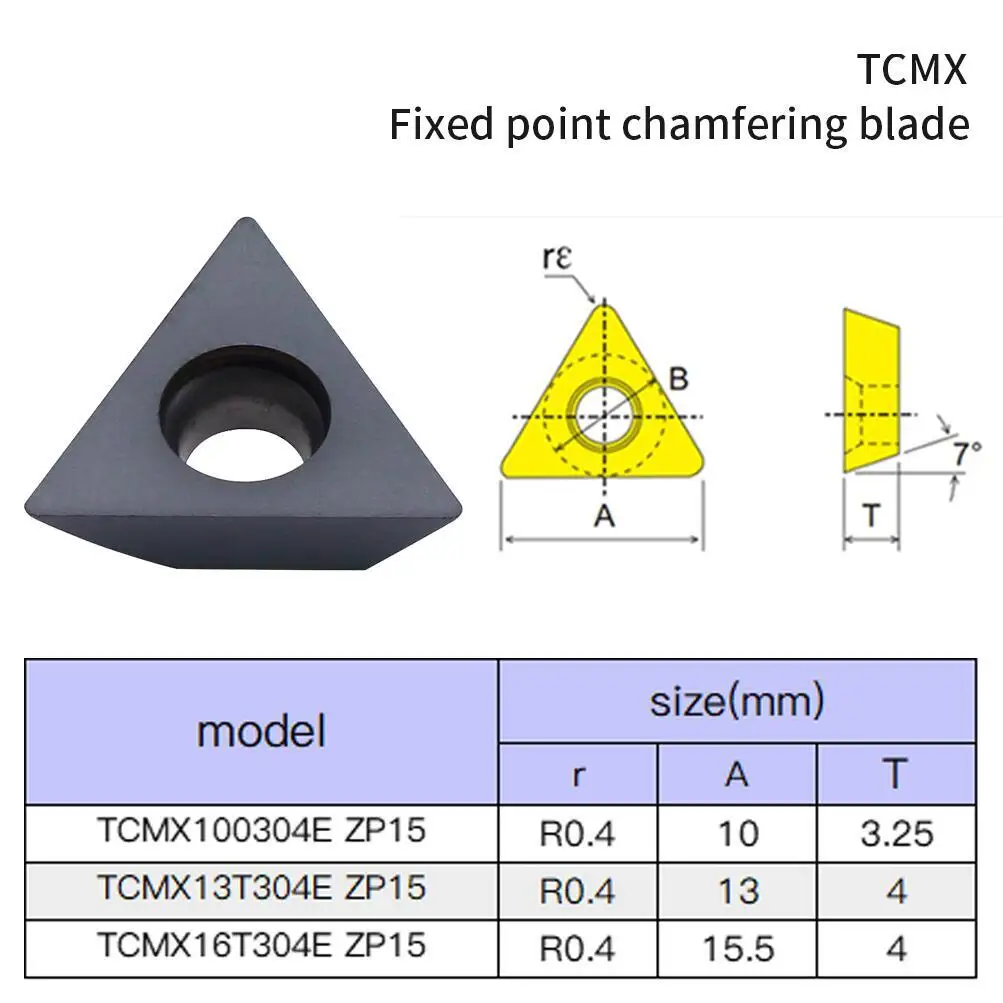 5 pz TCMX 1003 eccellente tenacità resistenza al calore rimozione Clip punto fisso centraggio inserti smussati in lega