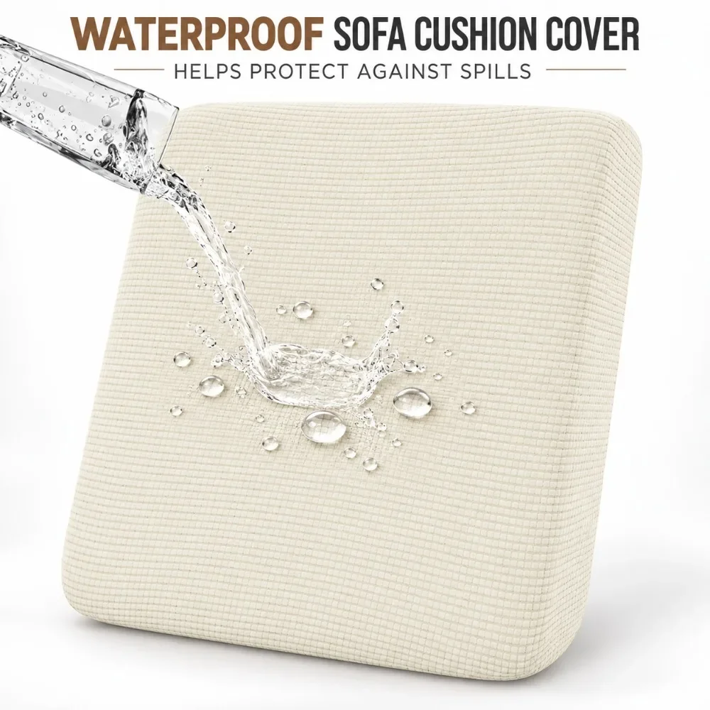 2pcs/4pcsCorn Grain Waterproof TPU Coated Sofa Cover Outdoor Couch Slipcover Home Leisure Seat Protector