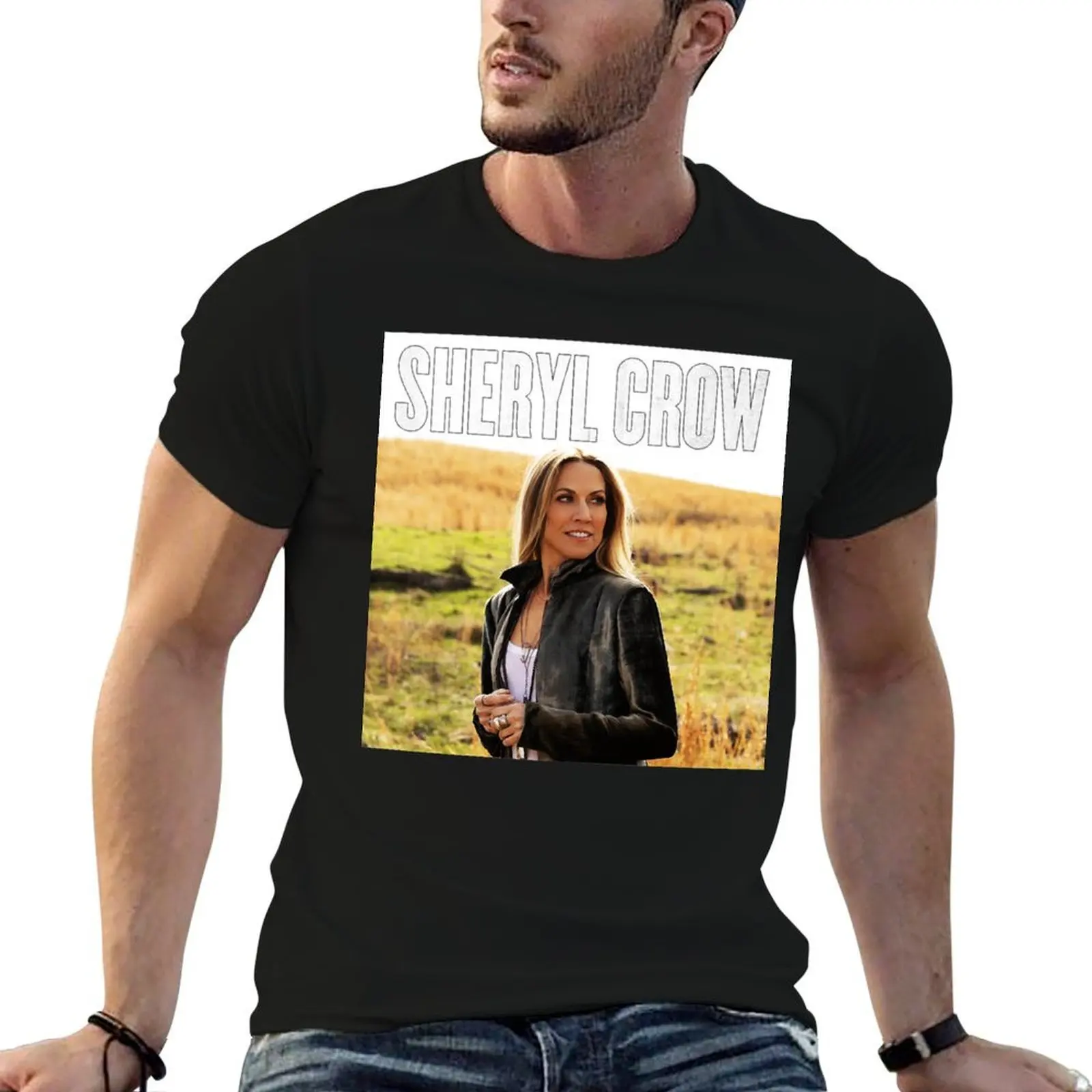 SHERYL CROW 02American musician, singer, songwriter, and actress T-Shirt summer clothes baggy shirts t shirt for men