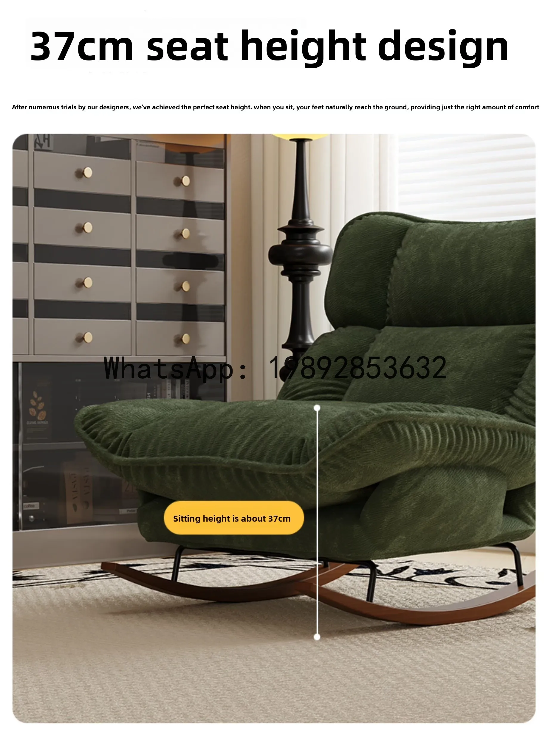

X6 Lazy Sofa Recliner Foldable Rocking Chair for Living Room Balcony Single Sofa Chair