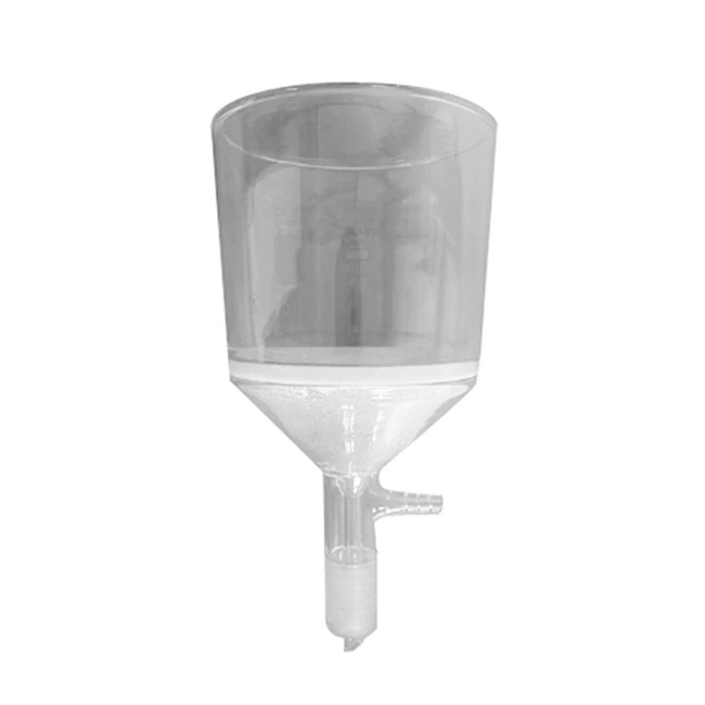 Borosilicate Glass Fine Frit Buchner Filter Funnel (G3), 24/40 Standard Taper Nipple & Vacuum Serrated Tube