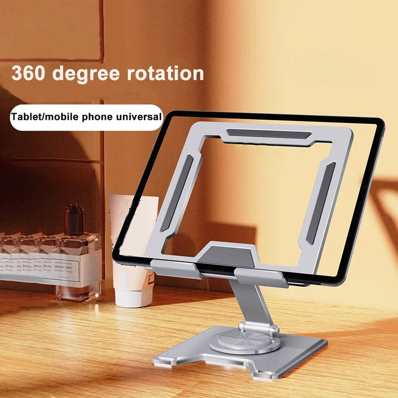 360° Rotatable Tablet Stand Laptop Bracket Adjustable Foldable Multifunctional Desktop Stand Holder for Ipad Pro/Air/Min Laptop