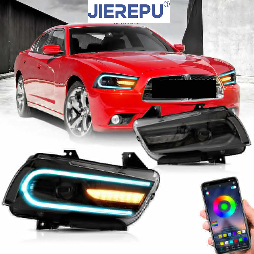 

1 пара указателей поворота RGB версии для Dodge Charger 2011-2014 Vland светодиодные фары с последовательностью
