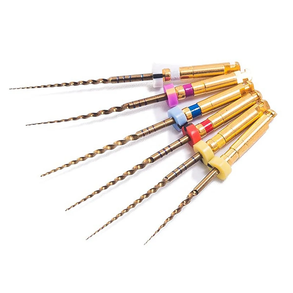 X-Pro Gold Protaper NITI Rotary Files, 6PCS Endo Controlled Memory Files (Assorted 25MM)