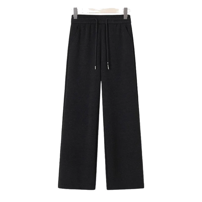 Fashionable Casual Straight Leg Pants Autumn New Style plus Size Mom Clothes Women's Nine Point Pants High Waist Trousers