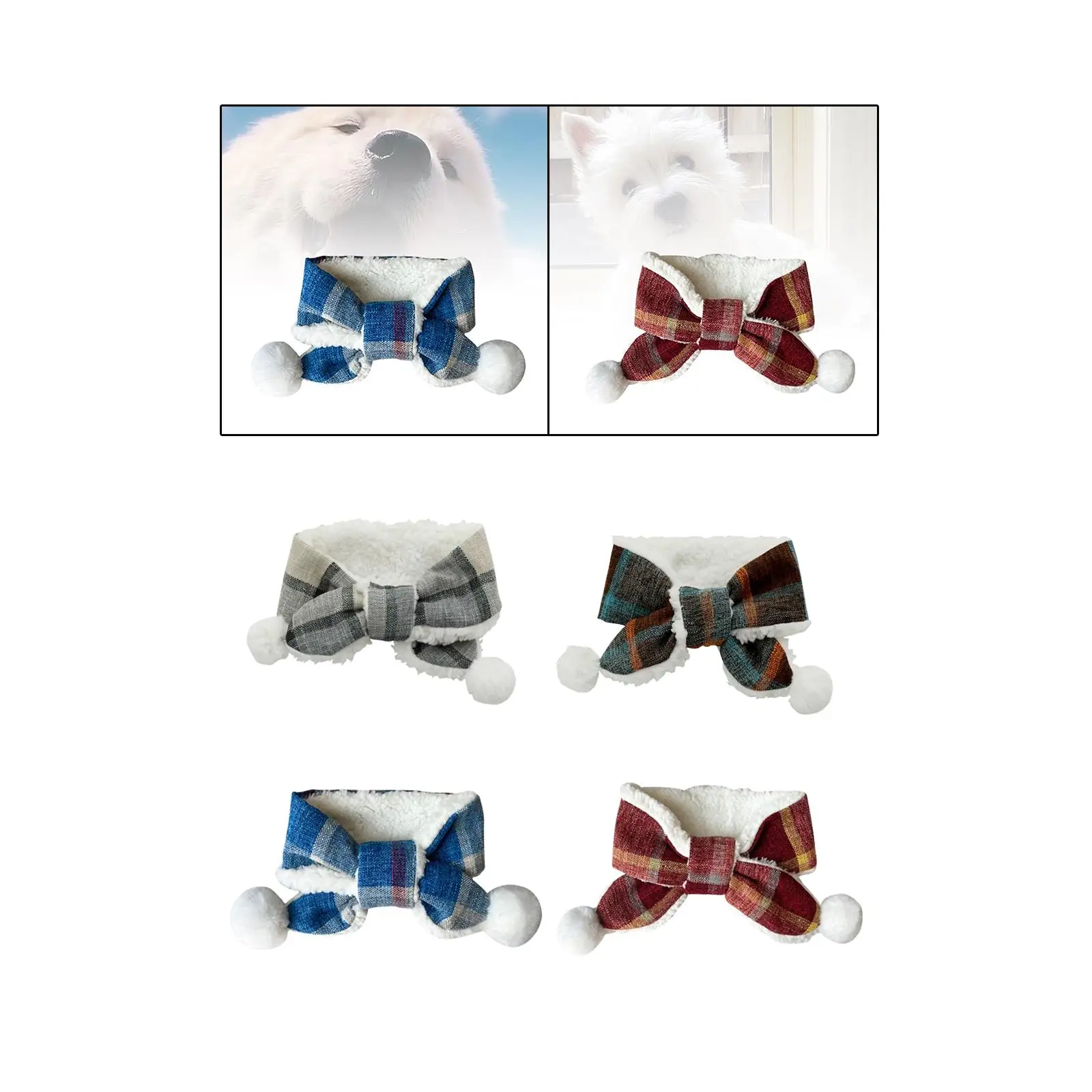 

Pet Winter Warm Scarf Pet Dog Protection Soft Pet Accessory Lined Warm Scarf for