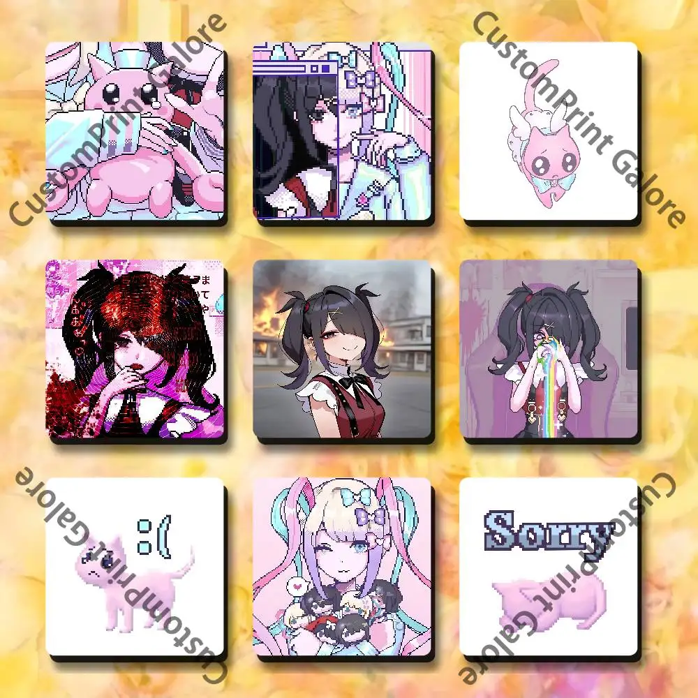 

N-Needy S-Streamer O-Overload Soft Magnetic Refrigerator Magnets 5.5,7.5cm Personalized for DIY Kitchen Office Decorative