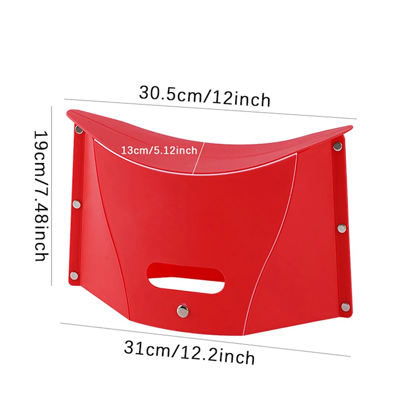 Imagem -06 - Banquinho Dobrável de Plástico Portátil Cadeiras ao ar Livre Storage Stool For Camping