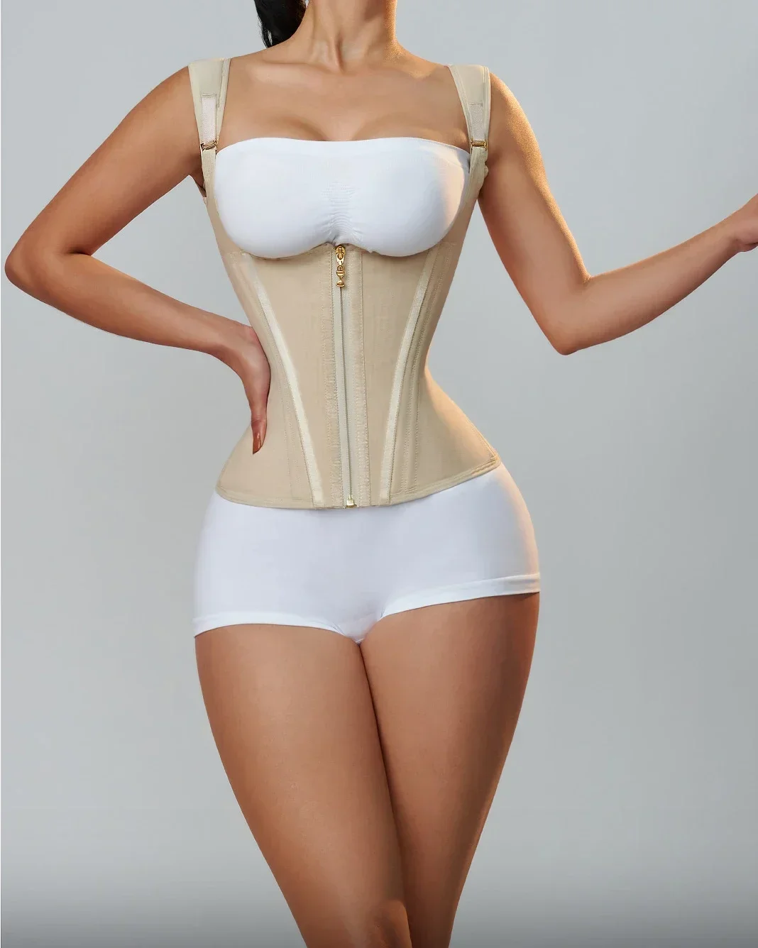 Fajas Body Shaper Shapewear Dames Vest Tops Dubbele compressie Taille Trainer Corset Verstelbare ritssluiting en haakogen - afbeelding 1