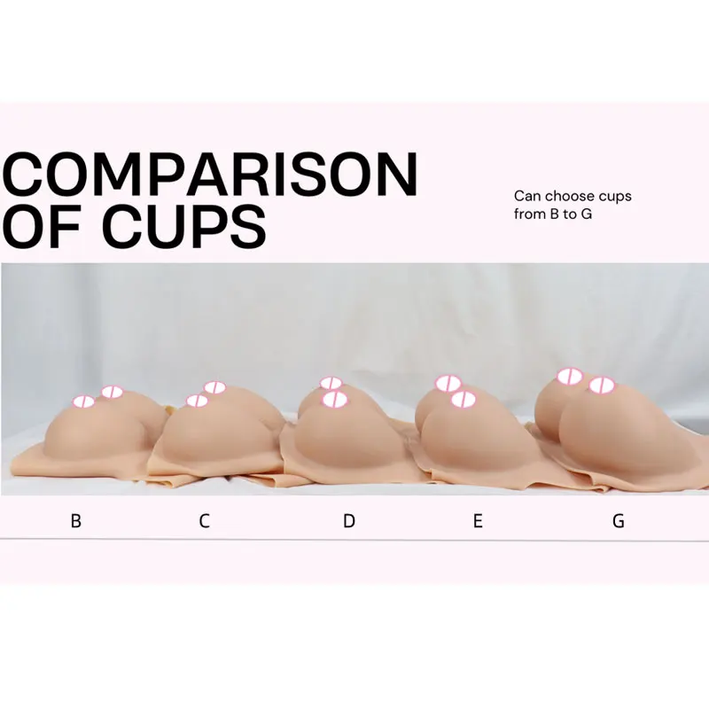 Payudara Silikon Palsu Bentuk Dada Besar Ukuran CDEGH untuk Crossdresser, Transvestit, Sissy, Drag Queen