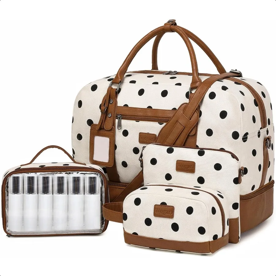 

Weekender Bags for Women Large Overnight Bag Weekend Travel Duffel Bag Carry on Shoulder with Shoe Compartment Toiletry Bag for