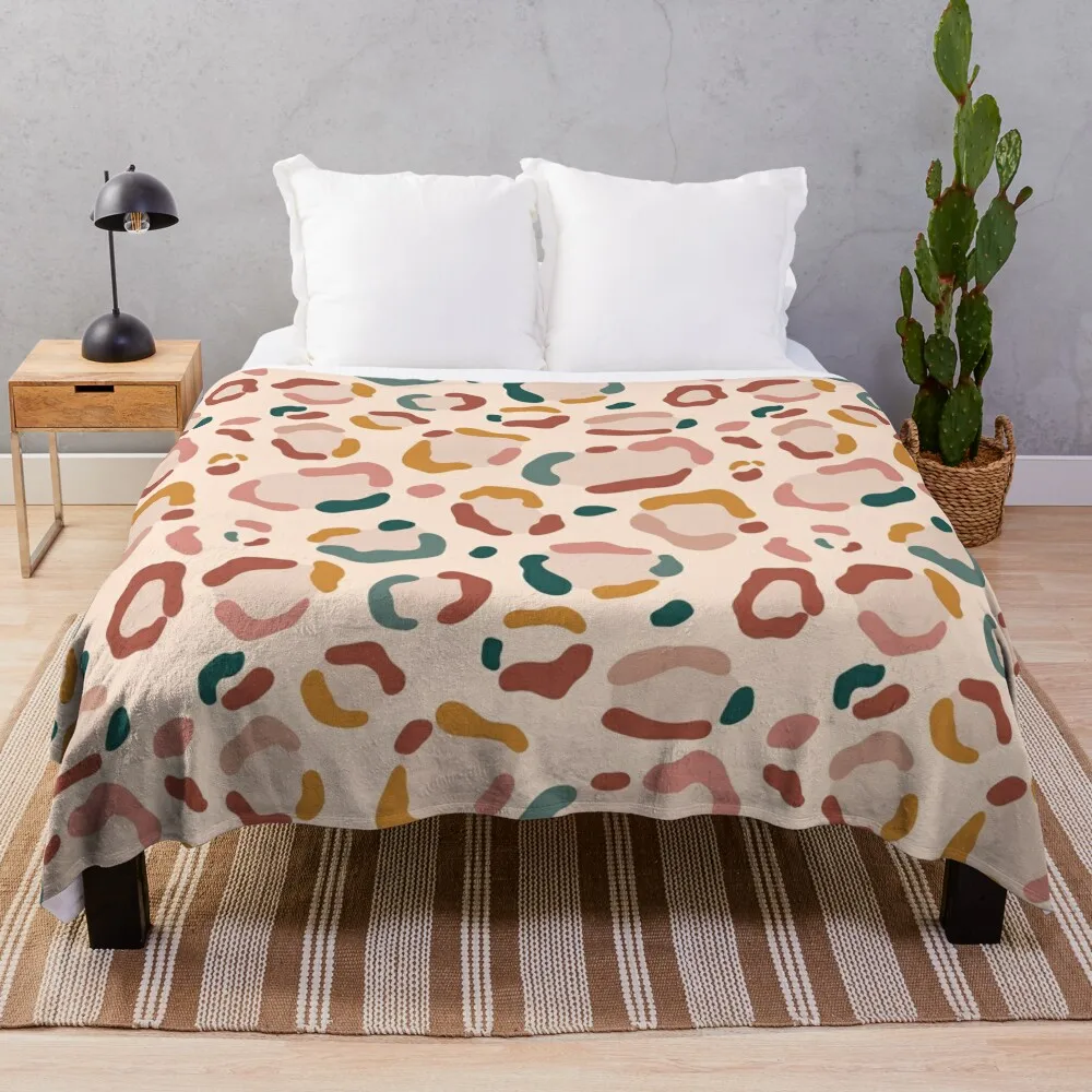 

Leopard Pattern 02 - Horizon Palette Throw Blanket Tourist Flannel Bed linens Blankets