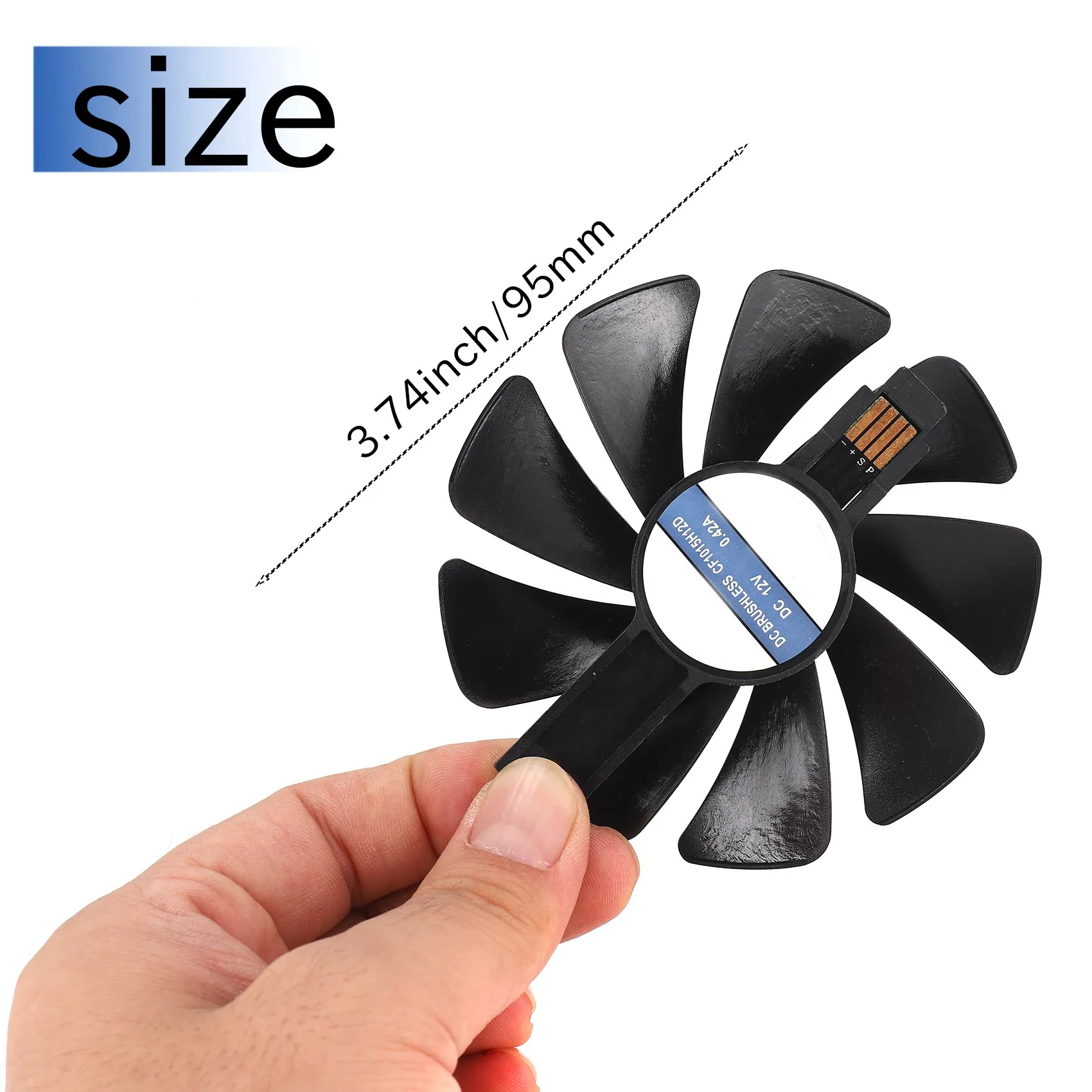 AY14 -95Mm CF1015H12D DC12V Video Card Cooler Cooling Fan Replace For Sapphire NITRO RX480 8G RX 470 4G GDDR5 RX570 4G / 8G D5 R