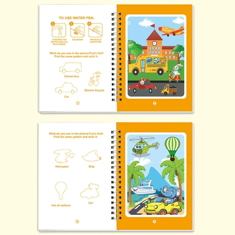 6 stuks magisch watertekenboek ontkenning puinhoop kunstspeelgoed voor kinderen peuters 15UB