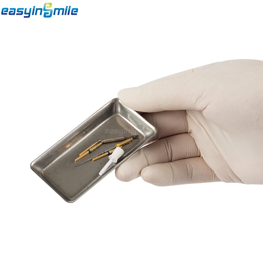 1ชิ้นถาดเครื่องมือทันตกรรมที่วางสแตนเลสสำหรับขัดไฟล์เครื่องมือทางการแพทย์สำหรับเล็บอุปกรณ์สักอุปกรณ์จาน