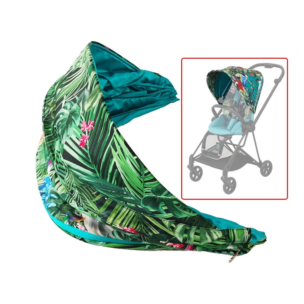 Sun Canopy For Cybex Mios 2/3 Buggy Seat Pack Part We The Best Type Blue Green Color Scheme Sunshade Fabric Stroller Accessories