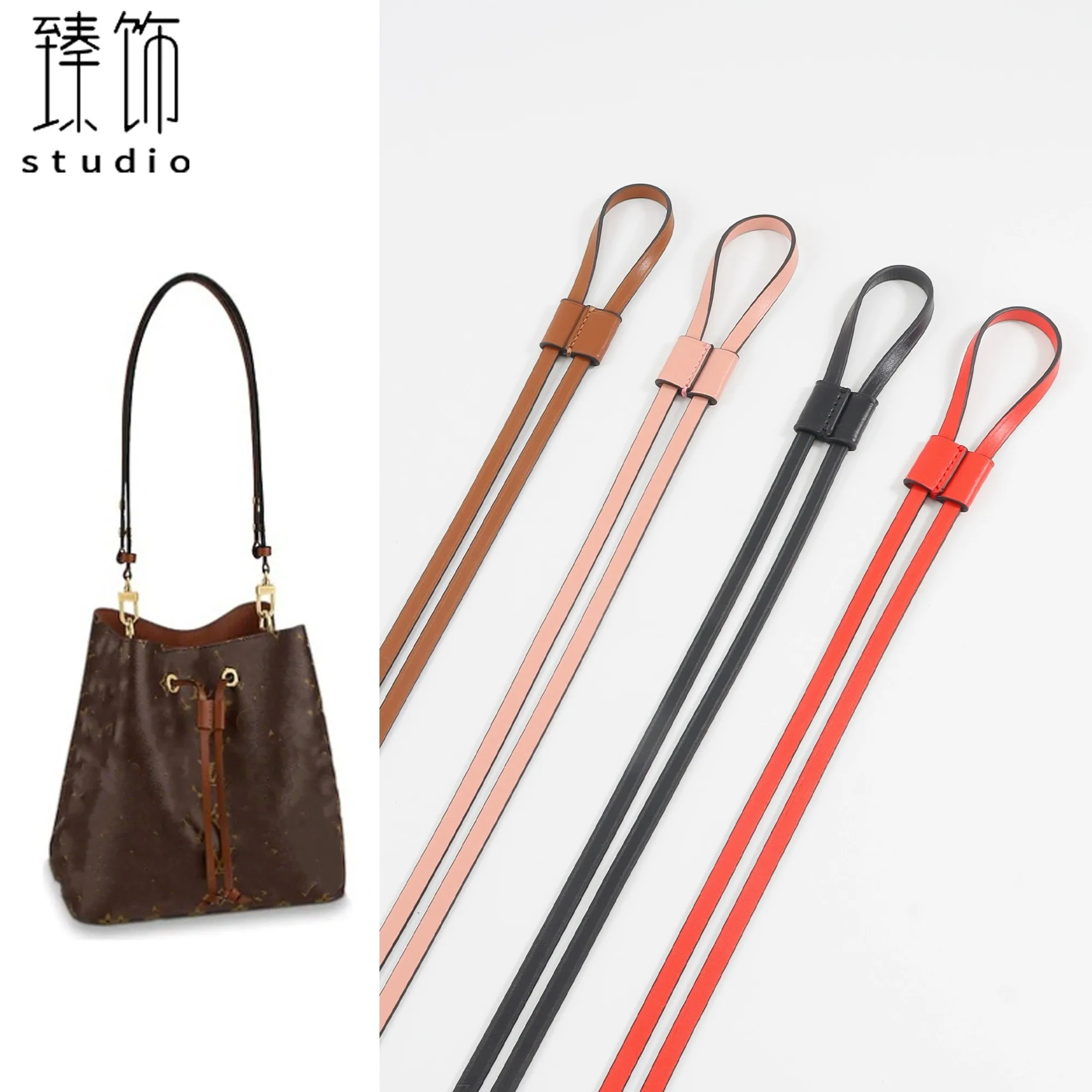 Old Flower Drawstring Bucket Bag Rope Tie Mouth Slide Lock Buckle Closure Leather Buckle Replacement Repair Kit Accessories