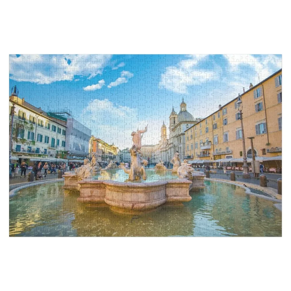 

Piazza Navona in Rome, Italy. Jigsaw Puzzle Diorama Accessories Personalized For Kids Custom With Photo Puzzle