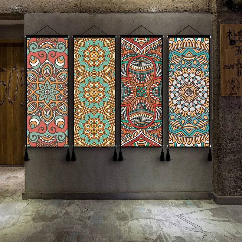 

National Style Home Decoration Hanging Painting Bedroom Aisle Wall Tapestry Ethnic Style Background Hanging Cloth