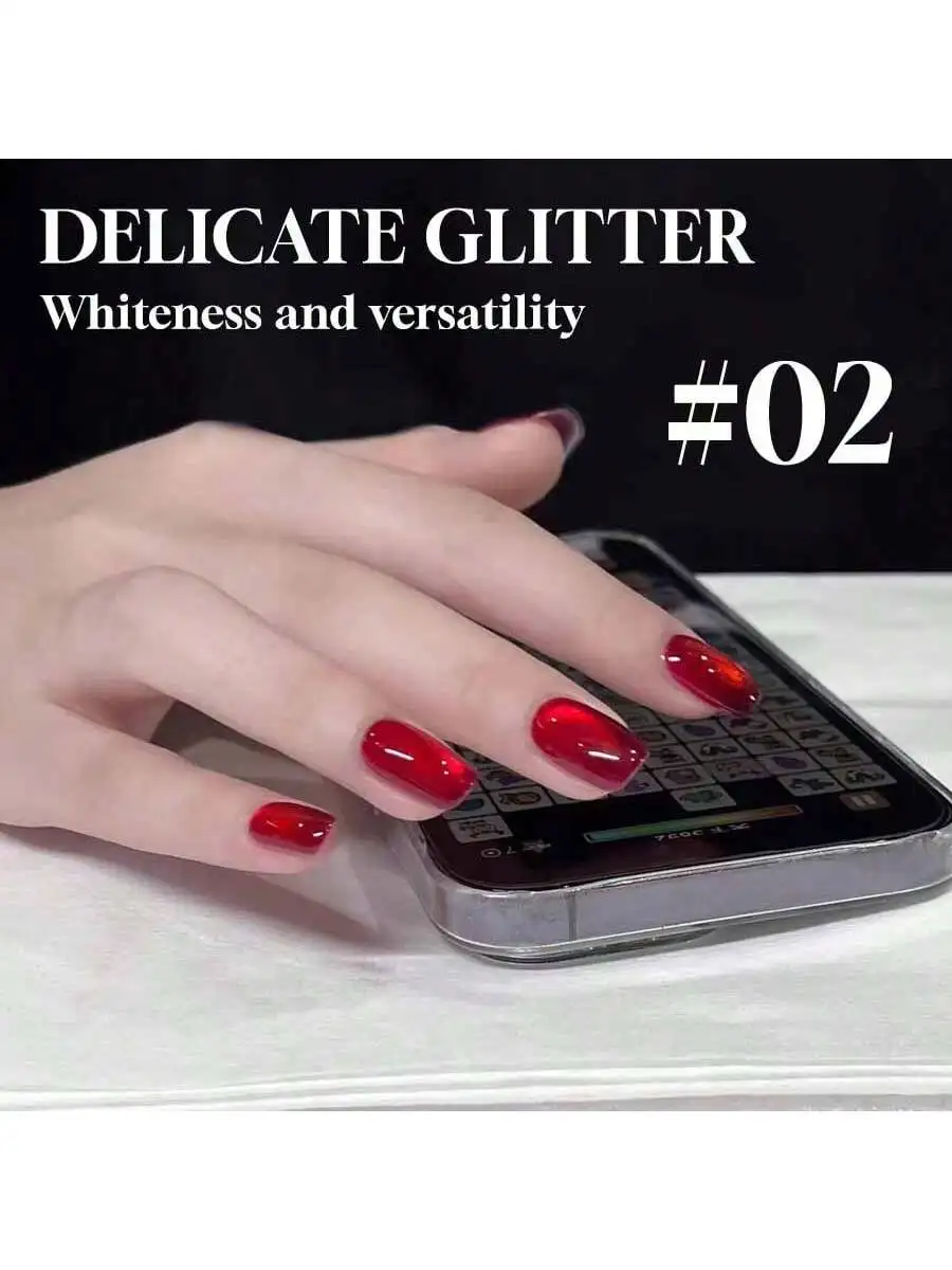 1-4Pcs Miss Comoy 15ml Large Size Oxblood Red Cat Eye Gel Ice Translucent Blast Flash Crystal UV LED Nail Art Salon Supplies