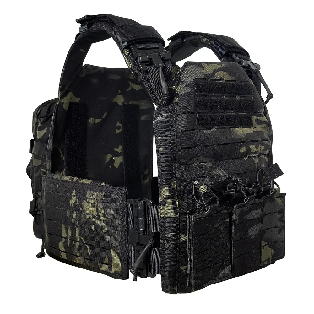 ZH011000D Nylon Quick Release adjustable laser cutting vest with Hydration Backpack and triple magazine pouch Tatcial combat set