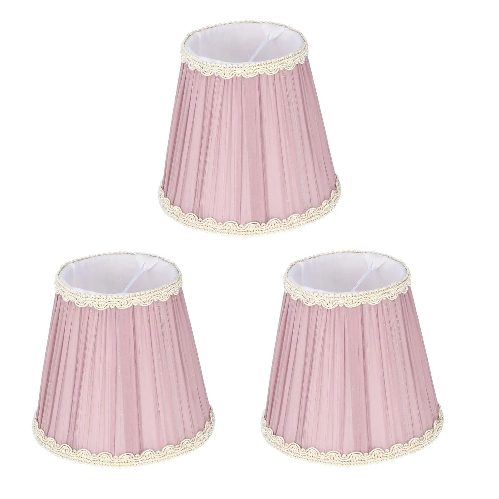 3Pcs E14 Modern Fabric Lampshade Set - Chandelier, Table & Floor Light Covers for Home Bedroom Decor