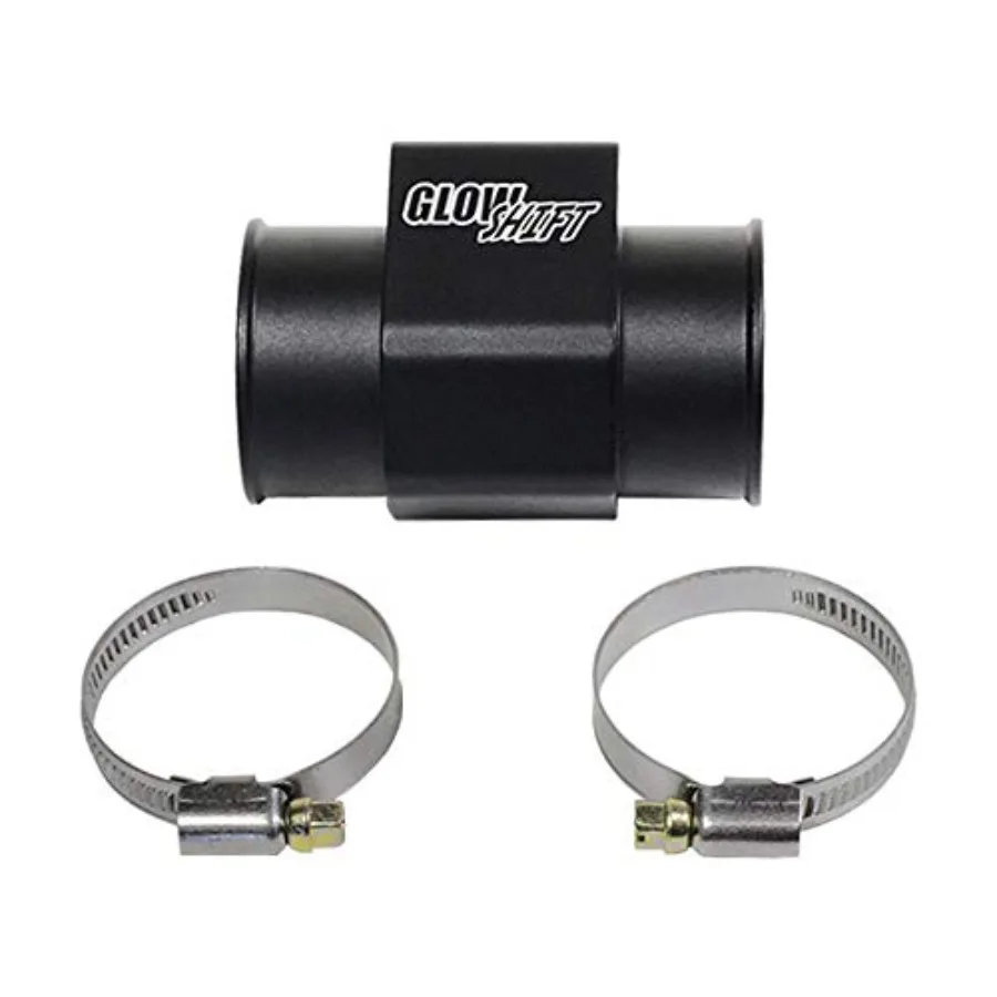 

44mm 1-3/4" Radiator Hose Attachment Adapter for Water Coolant Temperature Gauge Sensor - Includes Hose Clamps