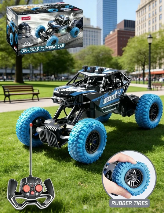 

Высокоскоростная вездеходная радиоуправляемая игрушечная машинка с яркими красочными мигающими огнями и износостойкими резиновыми колесами Идеальный праздничный подарок для ребенка