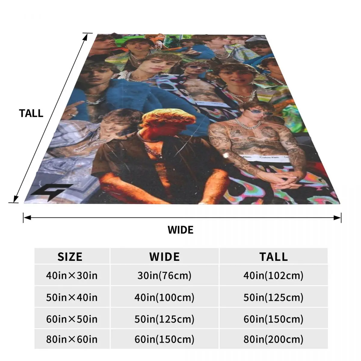 Justin Bieber Pop Canadian Singer Blanket Fleece Print Multifunction Ultra-Soft Throw Blankets for Sofa Office Bedspreads