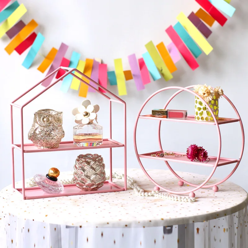 hys-creative-wrought-iron-double-layer-golden-dessert-table-display-rack-coffee-break-cold-food-wedding-table-cake-tray