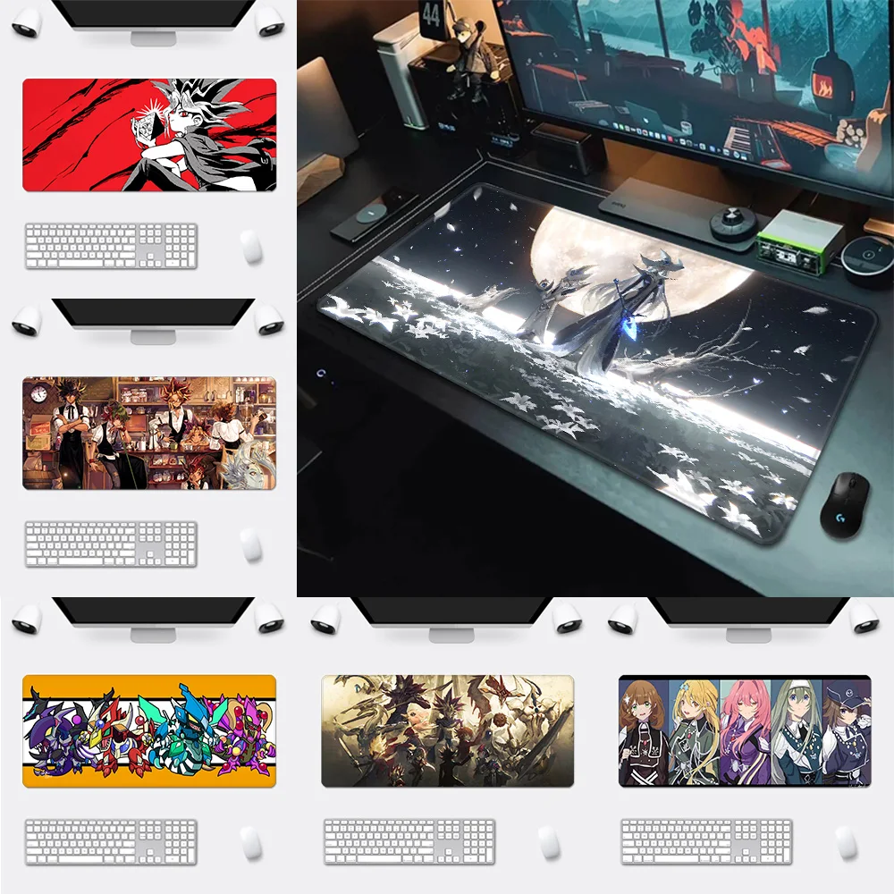 Yu-Gi-Oh! Mousepad HD Printing Computer Gamers Locking Edge Non-slip Mouse Pad XXL90x40cm Keyboard PC Desk Pad