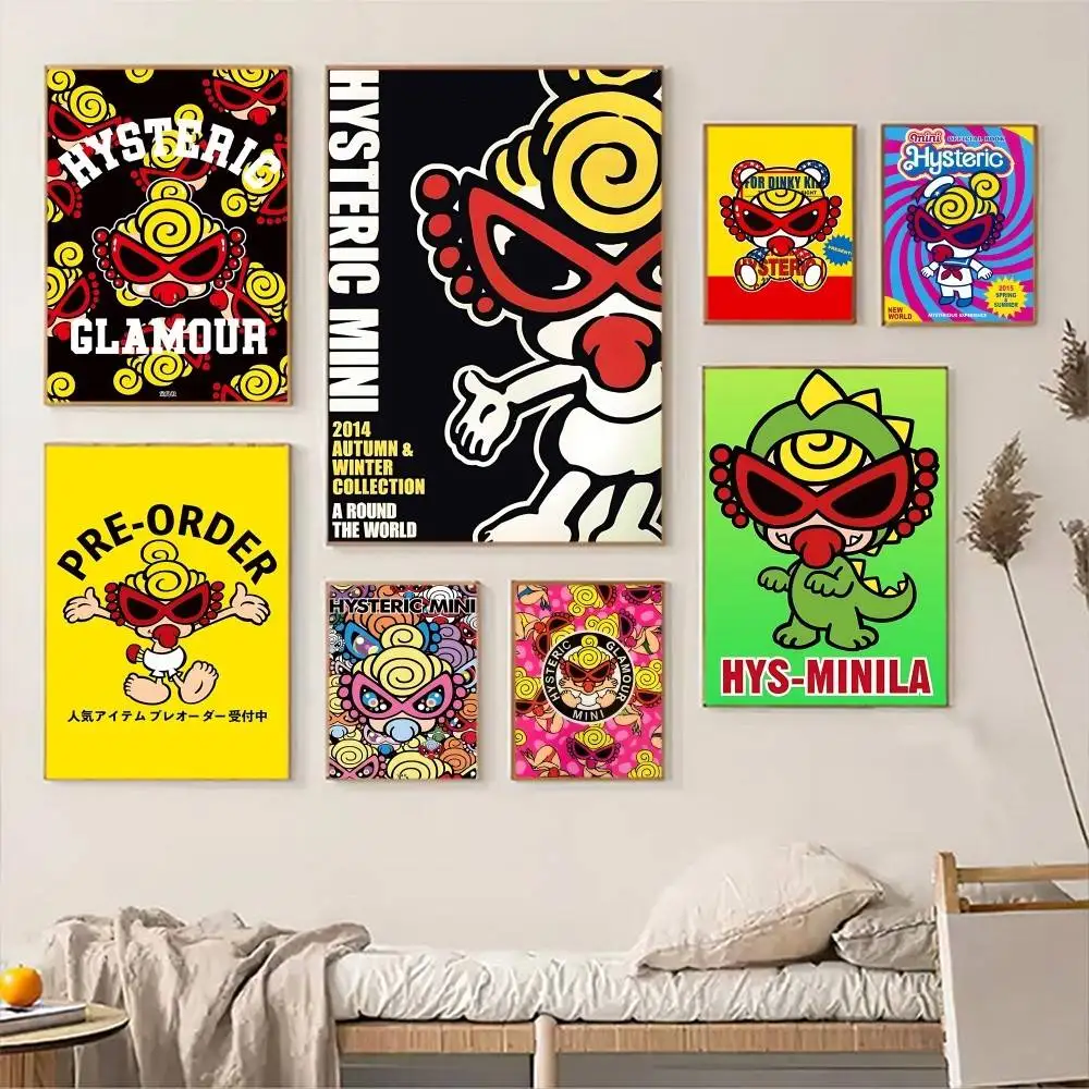 Fashion Brand H-Hysteric M-Mini Classic Anime Poster Waterproof Paper Sticker Coffee House Bar Room Wall Decor