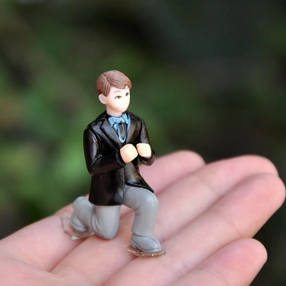 Ремесло ПВХ украшение дома микро пейзаж бонсай предложение украшения брак любовник миниатюры свадебные куклы пара статуэтки