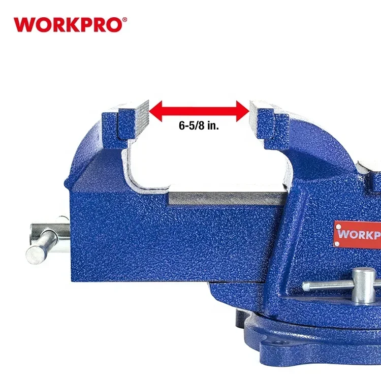 WORKPRO Tornillo de banco de alta resistencia, tornillo de banco giratorio doble de 8 pulgadas, herramienta de tornillo de banco y tubo combinado con Base giratoria de 360 grados