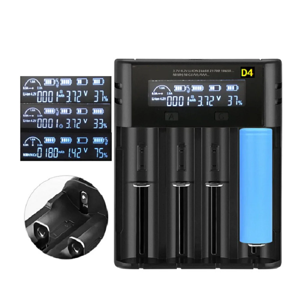 

4 Slots USB Powered LCD Display Smart Aa Aaa C Rechargeable Batter Charging Aa