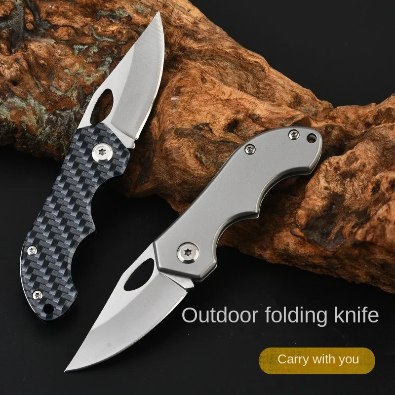 

Outdoor Mini Pocket Folding Knife D2 Steel Self-Defense Survival Portable Pocket Knife Camping BBQ Hunting Multi-purpose Tool