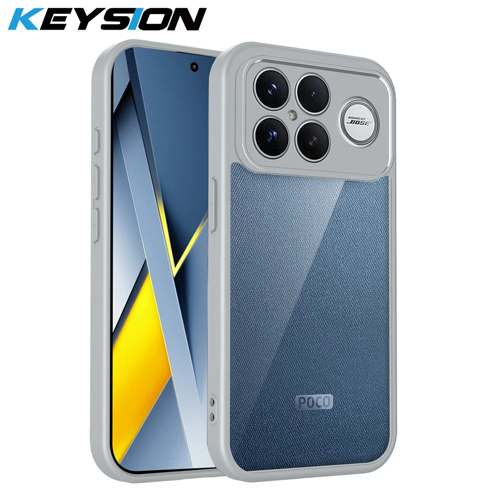 

Прозрачный чехол KEYSION для Xiaomi POCO F8, ультрамягкий силиконовый + ПК, прозрачная противоударная задняя крышка для телефона POCO F8 Pro