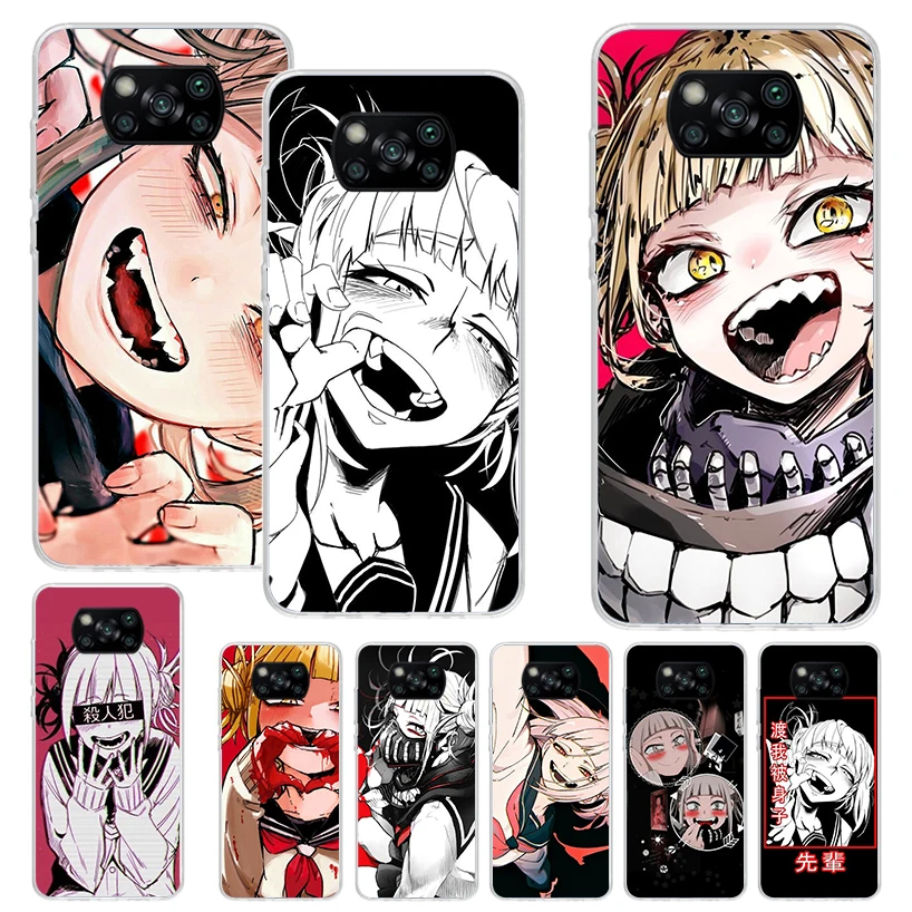 Himiko Toga Waifu Anime MHA Phone Case For Xiaomi Poco X3 Nfc X5 X6 Pro F6 F5 F4 M5S X4 GT M4 M3 F3 F2 F1 Soft Cover Silicone Sh