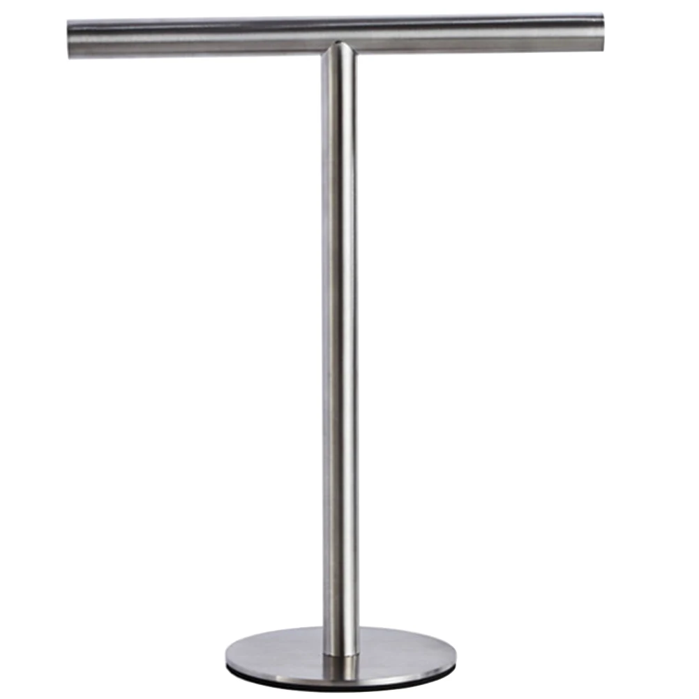 

Towel Rack Holder Stand Metal Hand Towel Storage Bathroom Kitchen Countertop Free Standing Sturdy Flat Bottom Design Premium