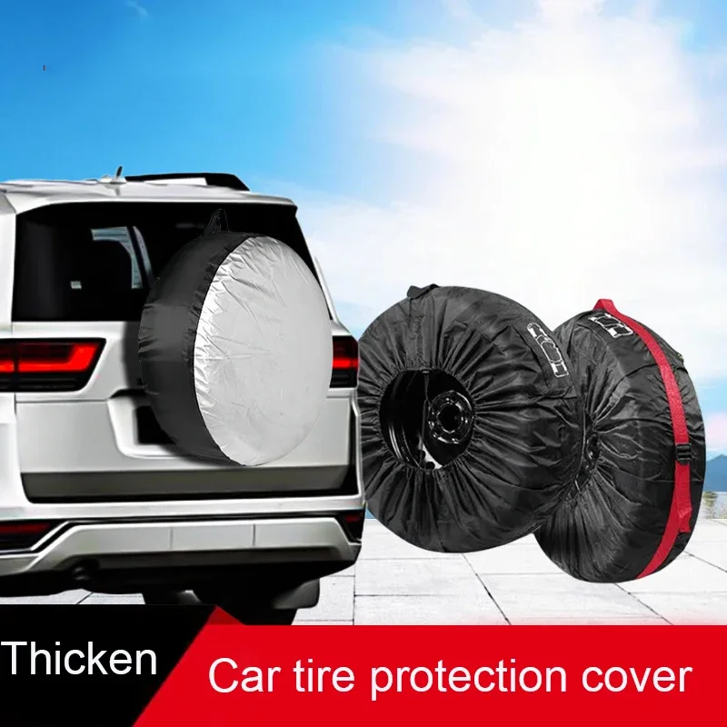 

4Pcs Car Universal S/L Spare Tire Cover Case Polyester Tire Storage Bags For BYD BMW AUDI TOYOTA HONDA FORD LADA VW VOLVO SKODA
