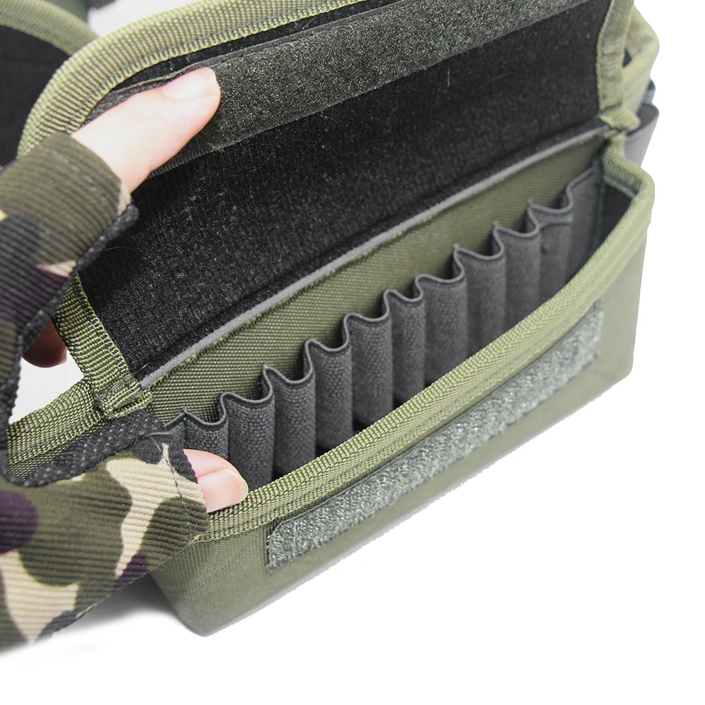 Tactical Bandolier Belt fucile a pompa 12 Gauge Cartridge Holder Bandolier Hold 30 conchiglie con tasca e fibbia a sgancio rapido